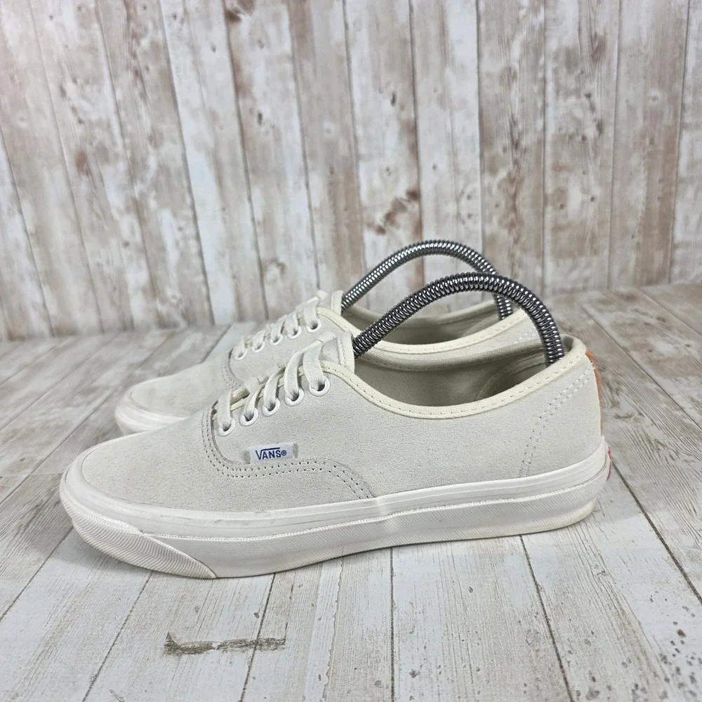 Vans Authentic Suede Cream Off White Low Top Sneakers Womens 9‎ Mens 7.5